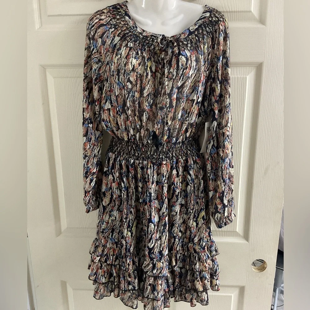 Elegant Multicolor Long Sleeve Dress